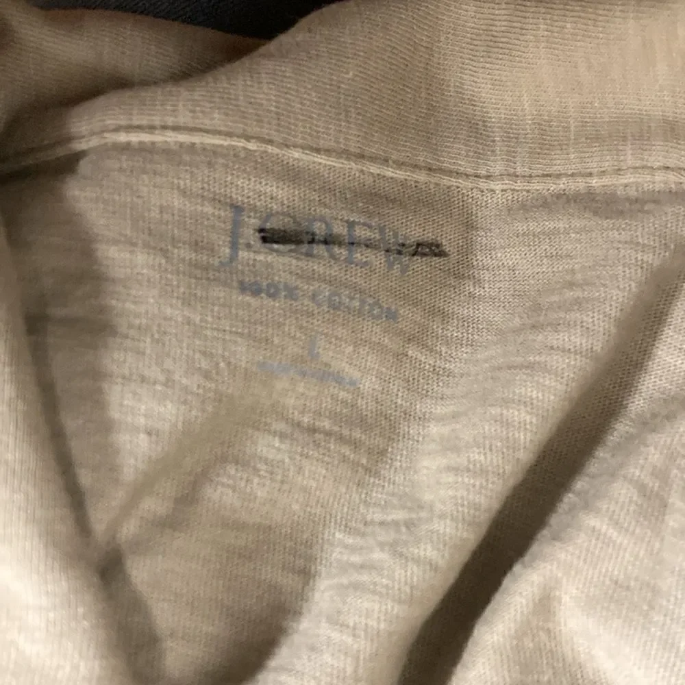 J.Crew Garment-Dyed Johnny-collar polo shirt in ripped slub cotton